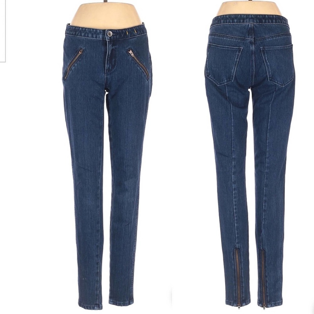 Madewell Zipper Ankle Cotton Stretch Skinny Jeans - Picture 1 of 14